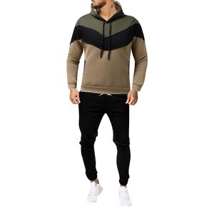 Servicio ODM personalizado, conjuntos deportivos para hombre con diseño patchwork, conjuntos de jogging para hombre de marca privada, ropa deportiva ajustada, chándal para hombre - Product Image 2