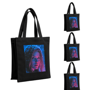 Ecoira Beautiful Model <b>Canvas</b> Tote <b>Bag</b> with Zipper Closure <b>Large</b> Black Custom Size Shopping <b>Bag</b> Made in Gujarat for Daily Use - Product Image 1