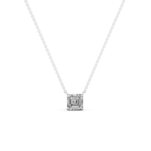Collar de Diamantes con Corte Asscher para Mujer, Plata, Clásico, Certificado IGI, Color EF, Diamante Cultivado en Laboratorio - Product Image 1