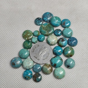 Natural Turquoise Octagon Geometric Cabochon Loose Gemstone Polished Flat Back Jewelry Stone Wholesale Supply - Product Image 3