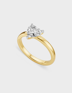 Anillo de Compromiso Solitario con Diamante Cultivado en Laboratorio de 1.25 CT en Forma de Corazón, Oro de 14K, para Mujer - Product Image 1