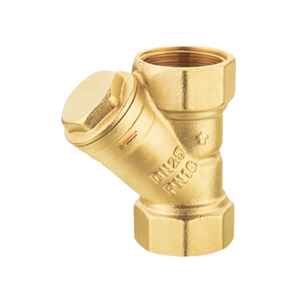 Hydroplus International Filtre en Y en laiton fileté 1/2 pouce pour eau, huile, gaz, air PN25 PN16 - Product Image 1