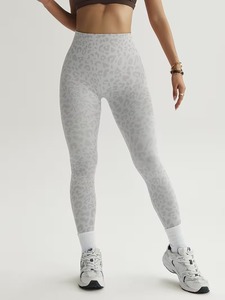 Women's High-Waisted Leopard Print Leggings | Sublimation <b>Animal</b> <b>Pattern</b> Gym Tights | Lightweight Polyester Spandex Fitness Pant - Product Image 1