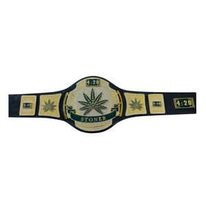 Cinturón de Campeonato Personalizado Stoner 4:20, Cinturón de Lucha Libre con Diseño Único, Regalo Personalizado para Fanáticos de Stoner - Product Image 1