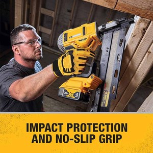 Guantes Mecánicos Amara de Cuero Sintético Reforzado, Resistentes a Impactos, Antiestáticos y Duraderos para Uso General - Product Image 4