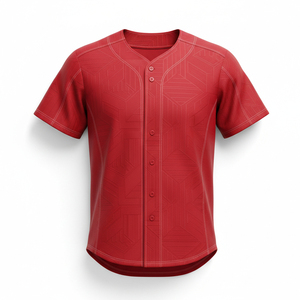 Maillots de baseball vierges en gros, qualité supérieure, coutures soignées, chemises de sport unies, logo d'équipe personnalisable, vêtements d'entraînement pour hommes - Product Image 1
