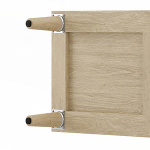 Gabinete de ratán duradero de 2 puertas con patas de madera maciza y estantes ajustables para sala de estar - Product Image 6