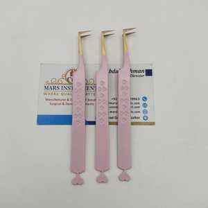 Pinzas para Pestañas con Diseño de Corazón Rosa, Chapadas en Oro, Punta de Precisión para Extensiones de Pestañas - Product Image 3