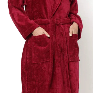 Peignoir unisexe en tissu gaufré léger et respirant pour spa et hôtel avec ceinture - Product Image 4