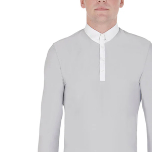 OEM Design Men's Horse Riding Shirts High Quality <b>Equestrian</b> Customized Made 100% Polyester Men Horse Riding Full Sleeves Shirts - Product Image 6