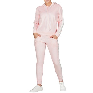 Conjunto Deportivo para Mujer, Personalizado, de Algodón, Felpa Francesa, Pantalones Deportivos Casuales de Punto, Sudadera con Capucha, Chándal - Product Image 1