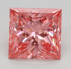 Anillo de Compromiso y Matrimonio Clásico con Diamante Rosa Corte Princesa, Chapado en Oro de 18K y Rodio, Certificado IGI, con Piedra Lateral en Forma de Pera - Product Image 2