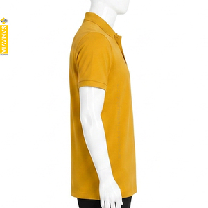 SAMAVIA Mustard Yellow <b>Polo</b> <b>Shirt</b> for Men Lightweight Breathable Golf Workwear Casual Uniform Custom Manufacturing Service - Product Image 2