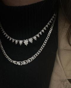 14K Solid Gold Graduated Round Lab Grown Diamond Tennis Necklace 16Inches Modern Vintage Style Fine Jewelry Chain Riviera <b>Choker</b> - Product Image 6