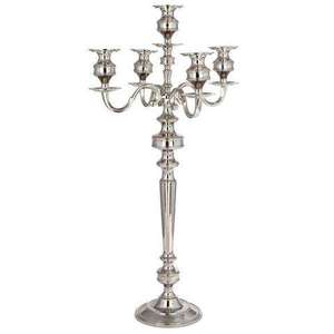 Candelabros Elegantes de Metal Plateado, Portavelas Altos para Bodas y Navidad, Centro de Mesa de Aluminio para Bodas y Decoración Estilo Ins - Product Image 1