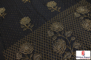 Hot Fix Rhinestone Crystal Mesh Fabric 70 GSM Eco Friendly Lightweight Water Resistant Breathable OEM ODM Custom Fabric - Product Image 6