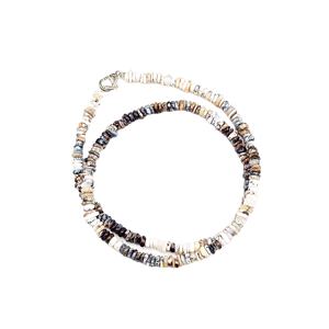 Belle Dendrite Opale Lisse Heishi Perles Collier 4-5mm Dendritique Opale Collier De Perles À La Main Collier Ras Du Cou Bijoux En Vrac - Product Image 4