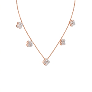 Collier élégant et raffiné Luna en argent sterling 9KT, 10KT, 14KT, 18KT avec diamant rond cultivé en laboratoire, bijou pour femme, cadeau - Product Image 2