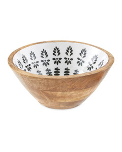 Tazón de Madera Hecho a Mano, Decorativo, Pintado a Mano, para Ensaladas y Frutas, Ecológico, de Madera de Mango, para el Hogar y Restaurantes - Product Image 6