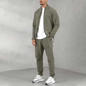 Survêtements d'hiver pour hommes grande taille à capuche, qualité supérieure, personnalisables avec logo, coupe-vent, respirants, en coton technique, décontractés - Collection 2026 (Vente en gros) - Product Image 1