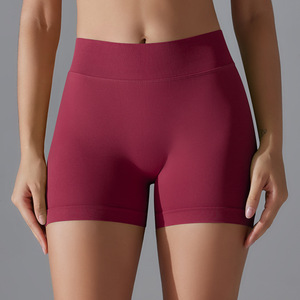 Shorts Deportivos de Punto Negro Sólido para Mujer, Cintura Elástica, Corte Ajustado, Cintura Media - Product Image 5