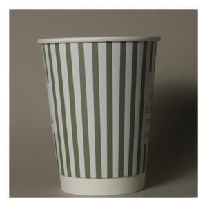 Gobelet en papier à double paroi jaune Xportio International 12oz 360ml, imprimé sur mesure, jetable, pour boissons chaudes, emballage pour restauration rapide - Product Image 1