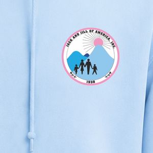 เสื้อฮู้ดผ้าฟลีซปักลายตราสัญลักษณ์แจ็คแอนด์จิล สีฟ้าอ่อน แขนยาว มีกระเป๋าหน้าและฮู้ดแบบมีเชือกผูก - Product Image 3