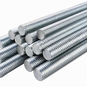 Barre filetée en acier galvanisé de 8 mm, tige filetée en fer, barre de fixation industrielle, quincaillerie de construction, raccord de tuyauterie en acier - Product Image 1