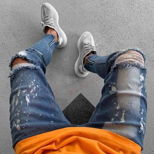 Nuevos productos 2025 Venta caliente Casual-Blue Men-Denim Jeans Pantalones Moda-Cheap Custom Vintage-Men Jeans-Scratch Pants - Product Image 5