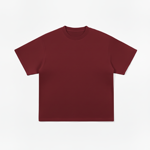 T-shirts décontractés surdimensionnés pour hommes en coton épais, imprimés sur mesure, effet délavé, anti-boulochage, respirants - Product Image 2