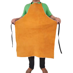 Delantal de Soldadura con Aislamiento Térmico, Delantales de Cuero Vacuno Resistentes al Fuego, Ropa de Seguridad para Soldadores, Precio al por Mayor - Product Image 1