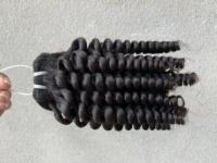 CDYHAIRVN Extensions de Cheveux Vietnamiens Remy Double Drawn de Haute Qualité, Ondulés et Volumineux, Couleur Noir Jais, 100% Cheveux Humains à Tisser