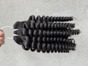 CDYHAIRVN Cabello Ondulado y Elástico en Color Negro Azabache, Hecho con Cabello 100% Natural, Precio al por Mayor - Product Image 3