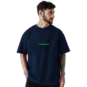 เสื้อยืดโอเวอร์ไซส์ผู้ชาย พิมพ์ลายโลโก้ด้านหน้า ระบายอากาศได้ดี สไตล์ฮิปฮอป ผ้าฝ้าย 100% ไซส์พลัส บิ๊กแอนด์ทอลล์ ทรงปกติ - Product Image 1