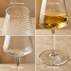 [Holar] Verres à vin en plastique côtelé incassable de haute qualité, fabriqués à Taïwan, 20 oz, pour bars, camping en plein air, pique-niques - Product Image 4