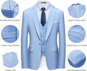 Costume de marié haut de gamme, pantalon et veste, pour mariage et soirée - Product Image 5