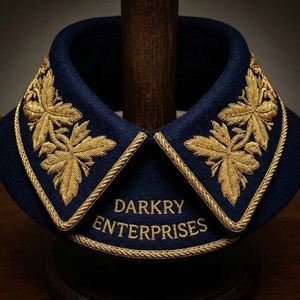 Custom Hand Gold Bullion Embroidery Navy Blue Fabric Detailed <b>Wheat</b> and Leaf Motif Bespoke Garment Manufacturing Service - Product Image 2