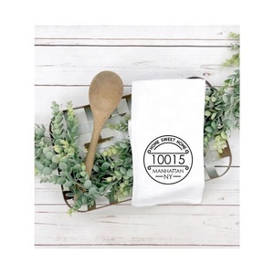 Home Sweet Home Numéro Adresse Brodé Classy Vintage First Grade Custom Made Unique Sublimation Torchon Vente en ligne - Product Image 1