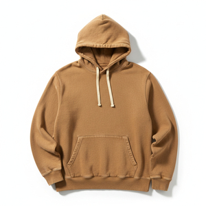 Men's Hooded Fleece Sweatshirt Solid Color Casual Pullover Pocket Regular Fit Winter Wear 500 GSM 100% Cotton Quick Dry <b>Jumper</b> - Product Image 1