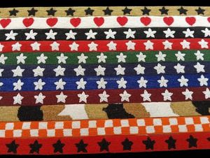 Handmade Vintage Beaded Waterproof Eco-Friendly Hook Adjustable Crossbody <b>Strap</b> for Bag-Star Heart Camo Checkered Pattern Bulk - Product Image 3