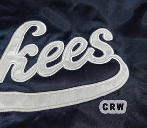 Blouson Bomber Personnalisé avec Nom d'Équipe et Numéro, Broderie Collage, Satin, Baseball, Imperméable et Respirant pour Homme - Product Image 4