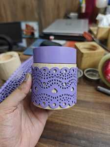 Handmade Wooden Incense <b>Burner</b> With Pink Laser Cut Design Aromatic Diffuser <b>For</b> Home Fragrance Bamboo Material All Season Use - Product Image 4