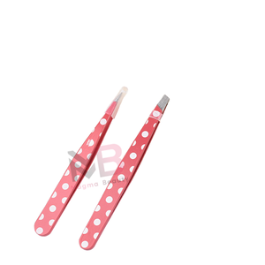 Pinzas para Cejas Inclinadas Rojas de Alta Calidad, Mini Portátiles, de Acero Inoxidable, Antiestáticas, con Mango Cómodo y Reutilizables - Product Image 2
