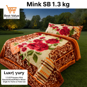 Manta de Visón de Poliéster de Lujo de 1.3 KG, Suave y Cálida para Invierno, Individual, para Uso en el Hogar o en Hoteles - Product Image 3