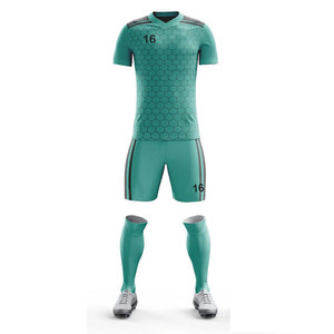Uniforme de Fútbol Multicolor para Adultos, Conjunto Combinado para Verano y Todas las Temporadas, Ropa de Práctica Transpirable, Camiseta y Pantalones Cortos de Fútbol - Product Image 2