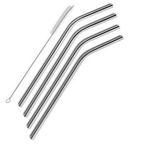 Stainless Steel <b>Drinking</b> <b>Straws</b> Set with Cleaning Brush Dishwasher Safe Polished Round Bendable Metal <b>Straws</b> <b>for</b> Beverage - Product Image 1