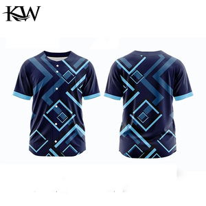 Camiseta de Béisbol Personalizada para Hombre, Camisa Deportiva con Botones, Transpirable, de Poliéster, Uniforme de Equipo, Impresión Digital Frontal, Ropa Deportiva al por Mayor - Product Image 2