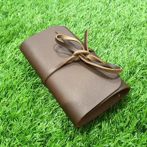 Protège-cahier en cuir de vachette bronzé artisanal Elite, format A6, pour voyage, organisateur de papeterie exécutive - Product Image 4