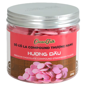 HALAL Strawberry Compound Chocolate Button Cocoa 1KG Biscuits Cookies Bakery Using Manufacturer Selling OEM/ODM Service Supplier - Product Image 1