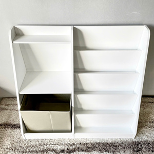 International Art Creation Children's Storage Book Display Rack Organizer Cabinet MDF <b>Pine</b> Multifunctional Bookcase for Playroom - Product Image 3